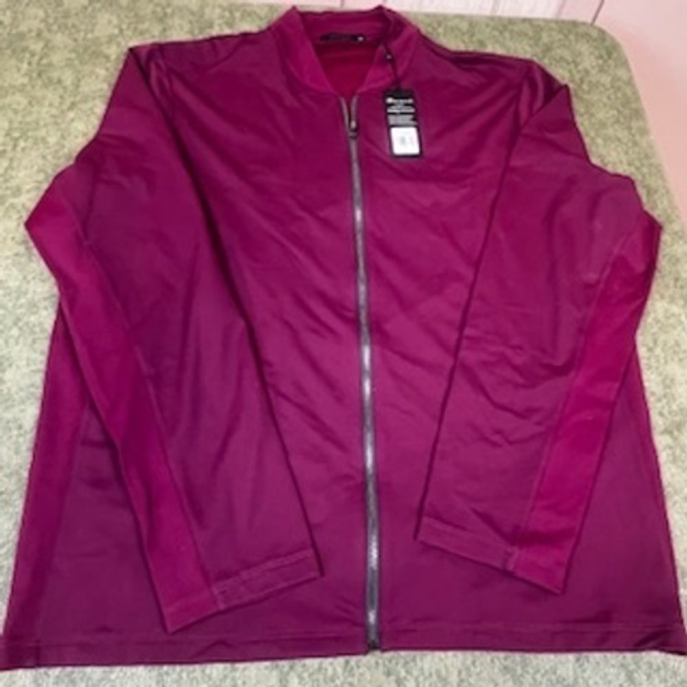 Greyson Mens Full Zip Pullover Jacket Burgundy Athletic Performance XL